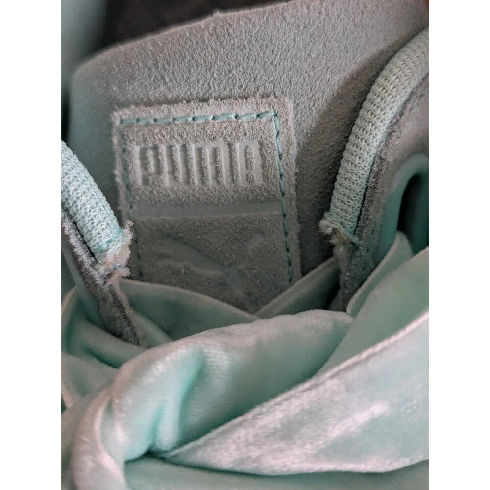 Puma Suede Heart Reset Women's Sz 8.5 Aruba Blue Fashion Sneaker Style 36322901